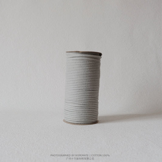 4MM MACRAME BRAIDED - CORED - SILVER GRAY