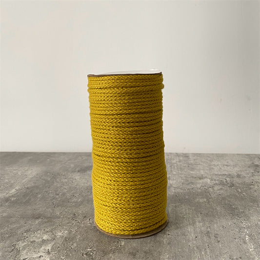 4MM MACRAM BRAIDED - PLAIT -  MUSTARD