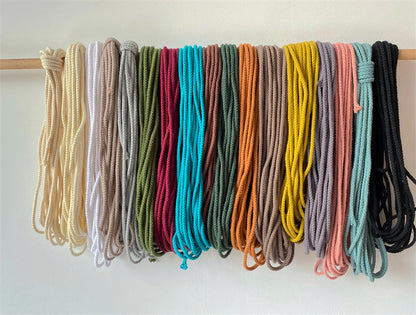 4MM MACRAM BRAIDED - PLAIT -  TURQUOISE