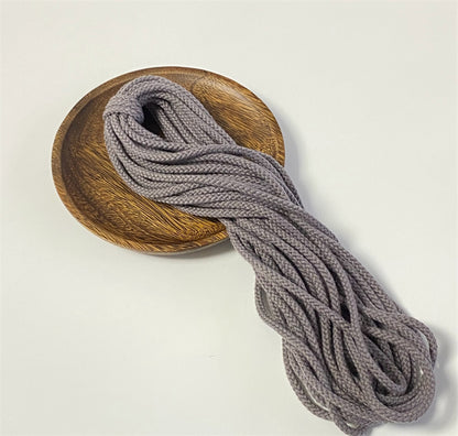 4MM MACRAM BRAIDED - PLAIT - COOL GRAY