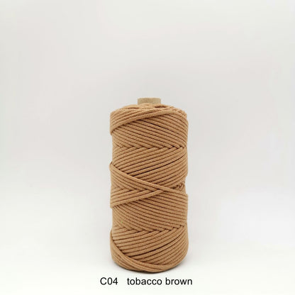 3MM MACRAME BRAIDED - CORED - TOBACCO BROWN