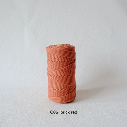 3MM MACRAME BRAIDED - CORED - BRICK RED