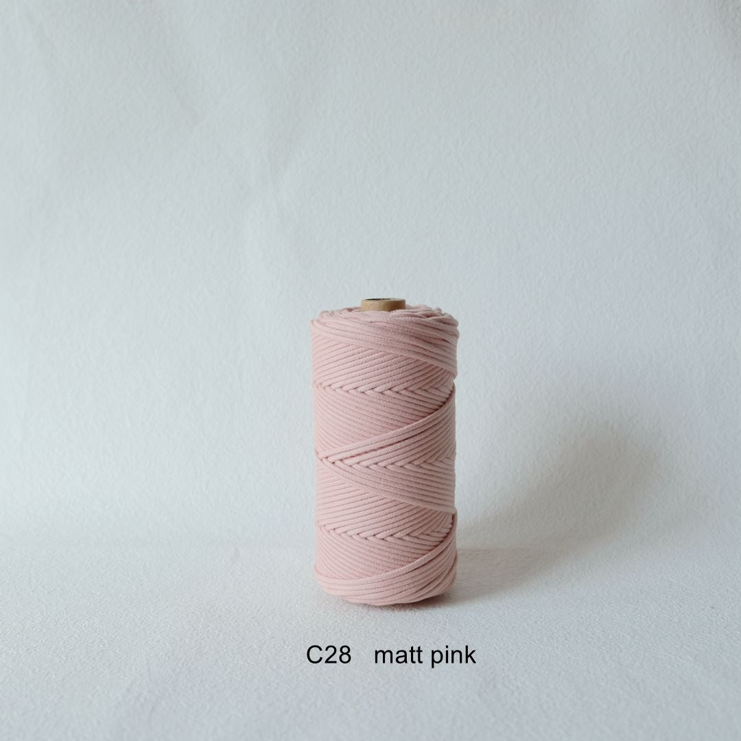 3MM MACRAME BRAIDED - CORED - MATT PINK