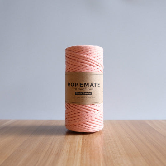 LUXE 3MM MACRAME STRING - SALMON PINK