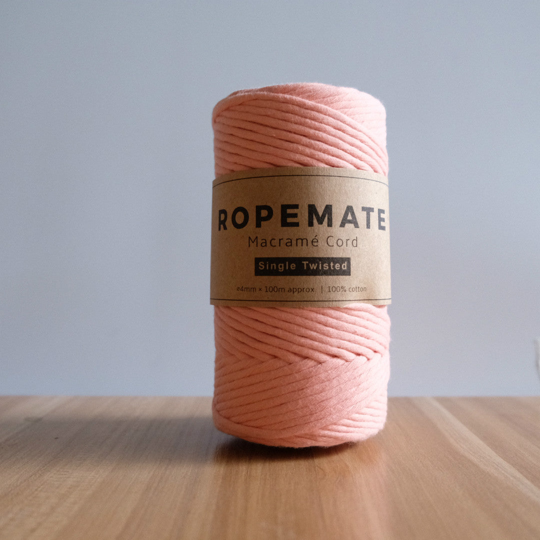 LUXE 4MM MACRAME STRING - SALMON PINK