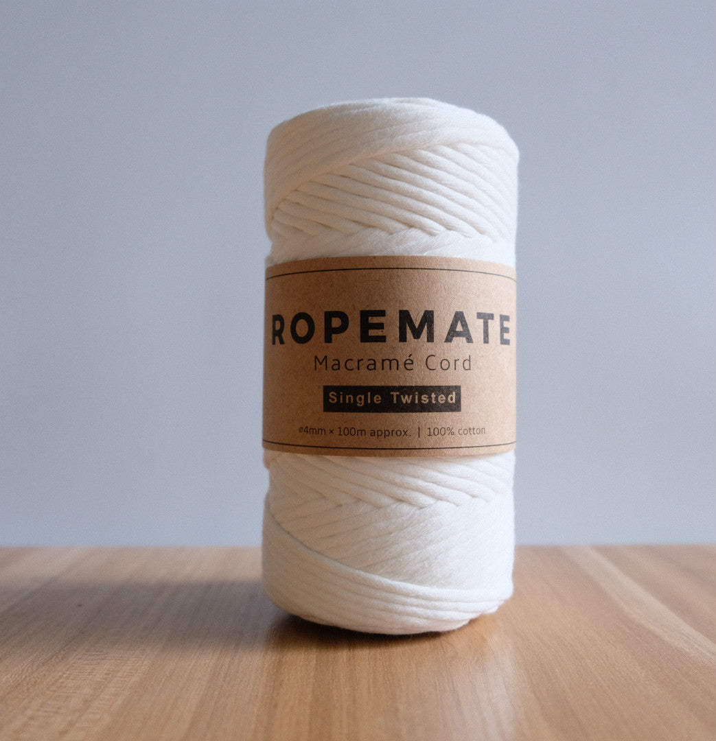 LUXE 4MM MACRAME STRING - SNOW WHITE