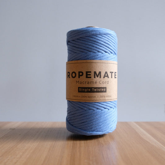 LUXE 4MM MACRAME STRING - CORNFLOWER BLUE