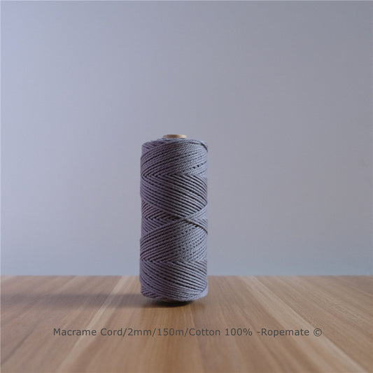 2MM MACRAME ROPE - DARK GRAY