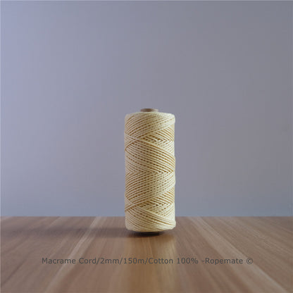 2MM MACRAME ROPE - CREAM YELLOW