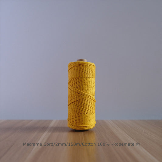 2MM MACRAME ROPE - SUNFLOWER