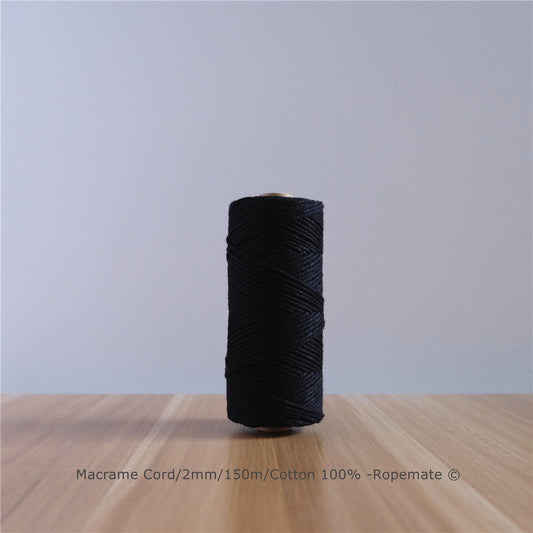 2MM MACRAME ROPE - BLACK