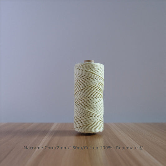 2MM MACRAME ROPE - PALE LEMON