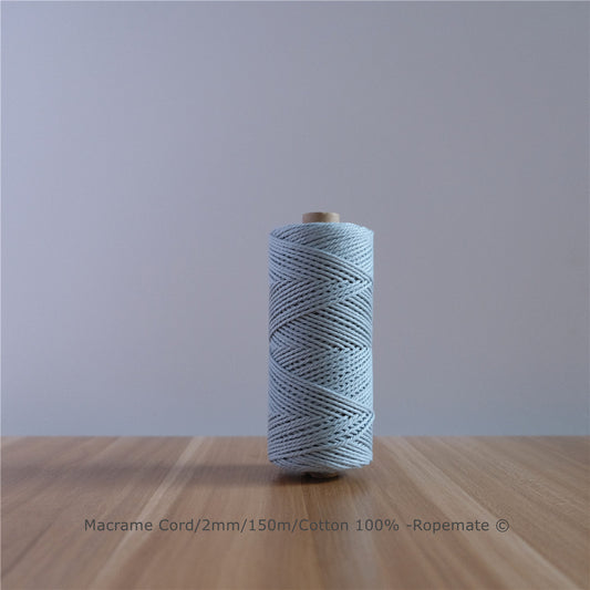 2MM MACRAME ROPE - LIGHT CYAN