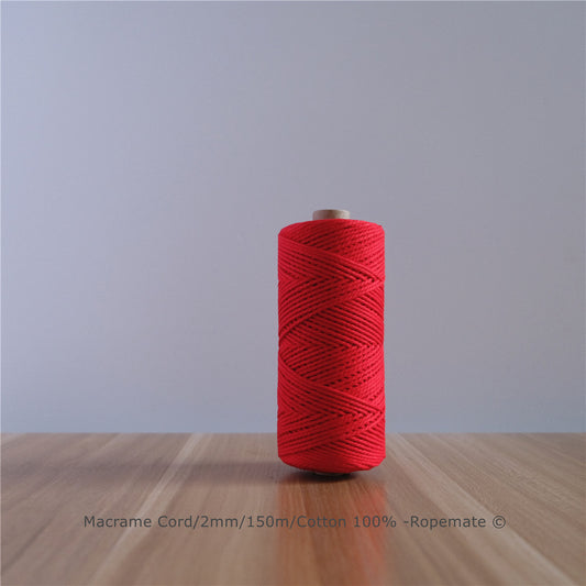 2MM MACRAME ROPE - RED