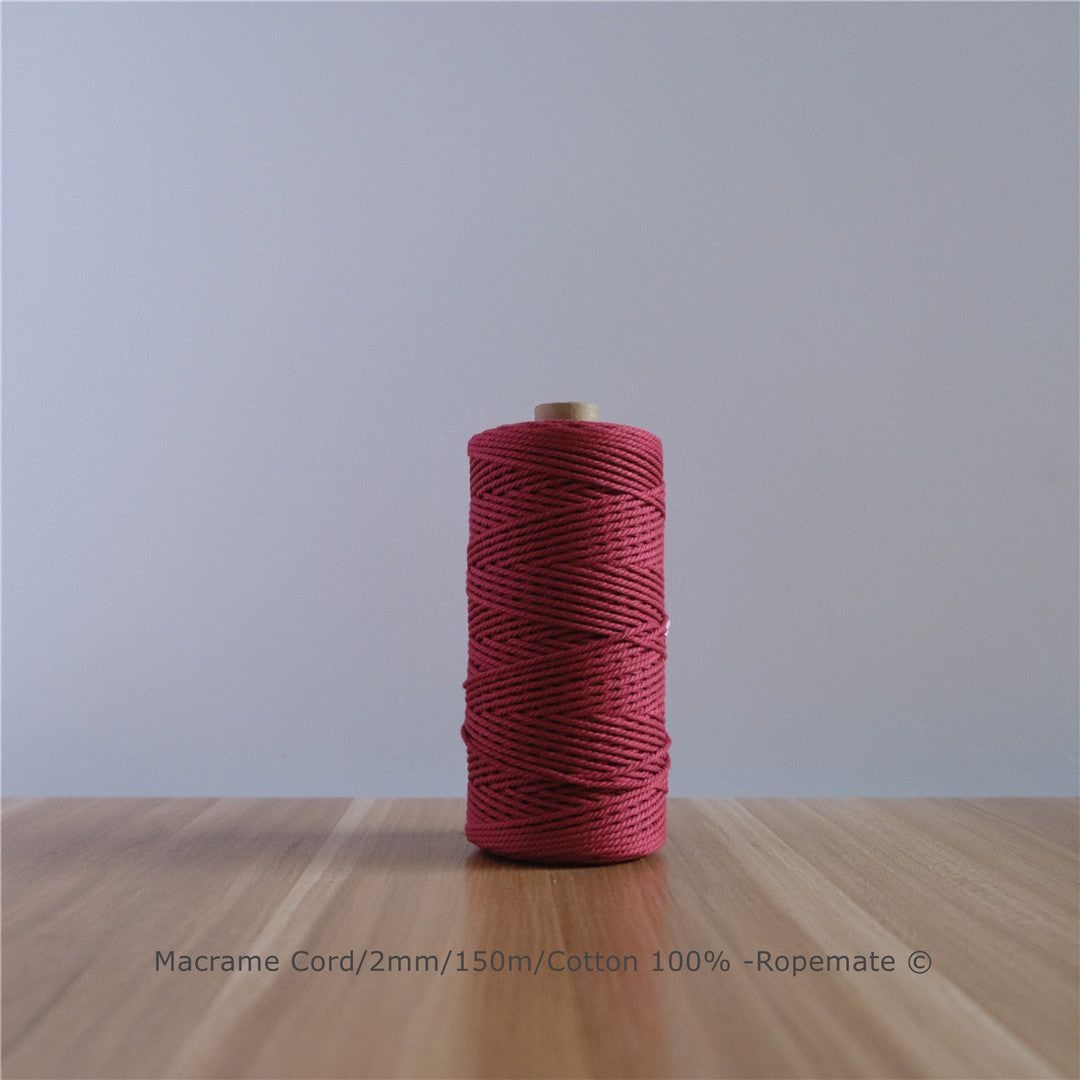 2MM MACRAME ROPE - MAROON