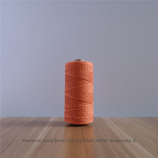 2MM MACRAME ROPE - PUMPKIN ORANGE