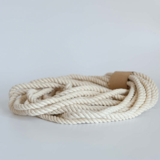 COTTON ROPE 9 MM -3 STRAND -NATURAL