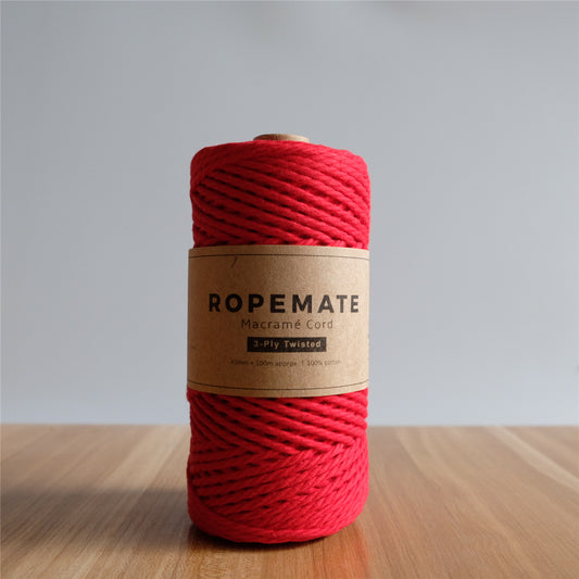 3MM MACRAME ROPE - RED