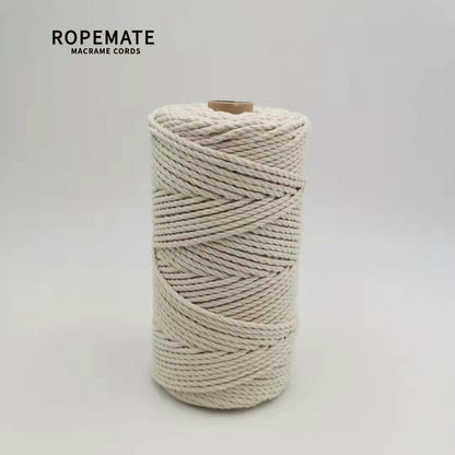 BASIC COTTON ROPE 3MM - 3 STRAND - NATURAL