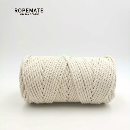 BASIC COTTON ROPE 3.5 MM - 3 STRAND - NATURAL