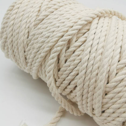 BASIC COTTON ROPE 5 MM - 3 STRAND - NATURAL