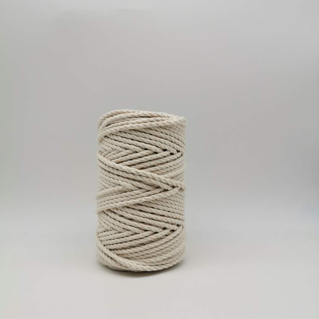 BASIC COTTON ROPE 5 MM - 3 STRAND - NATURAL