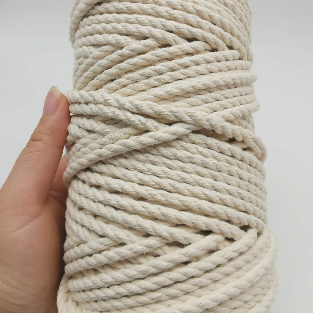 BASIC COTTON ROPE 5 MM - 3 STRAND - NATURAL