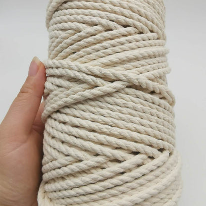 BASIC COTTON ROPE 5 MM - 3 STRAND - NATURAL