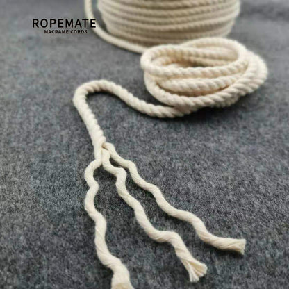 COTTON ROPE 6 MM-3 STRAND - NATURAL