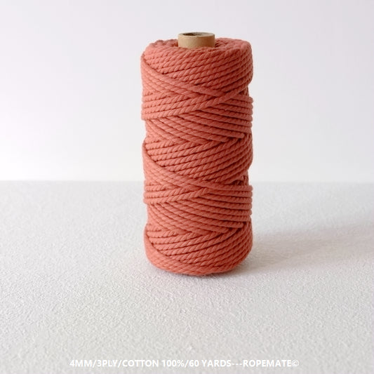 4MM MACRAME ROPE - BRICK RED