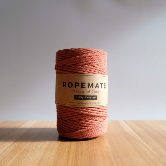 4MM MACRAME ROPE - BRICK RED