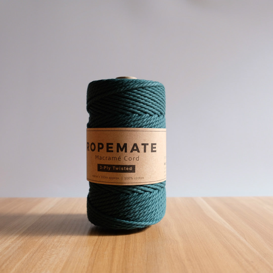 4MM MACRAME ROPE - DARK GREEN