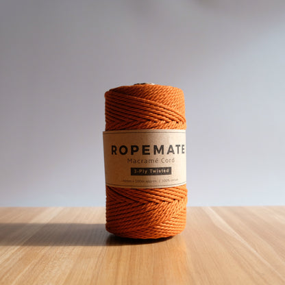 4MM MACRAME ROPE - GOLDEN BROWN