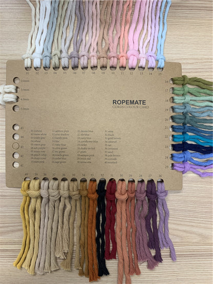 MACRAME CORD COLOR CARD