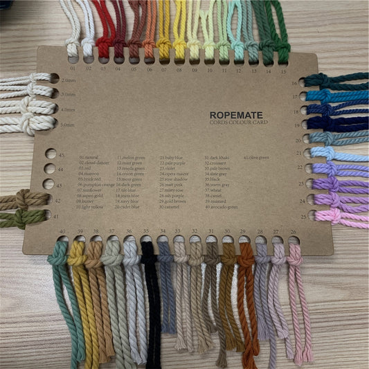 MACRAME CORD COLOR CARD