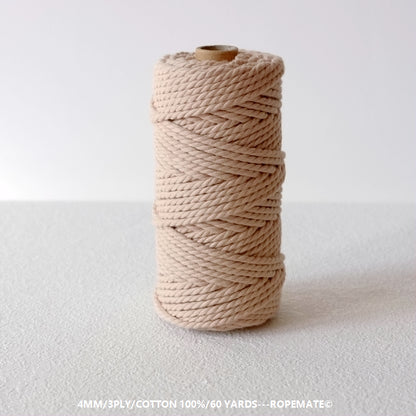 4MM MACRAME ROPE - PALE BROWN