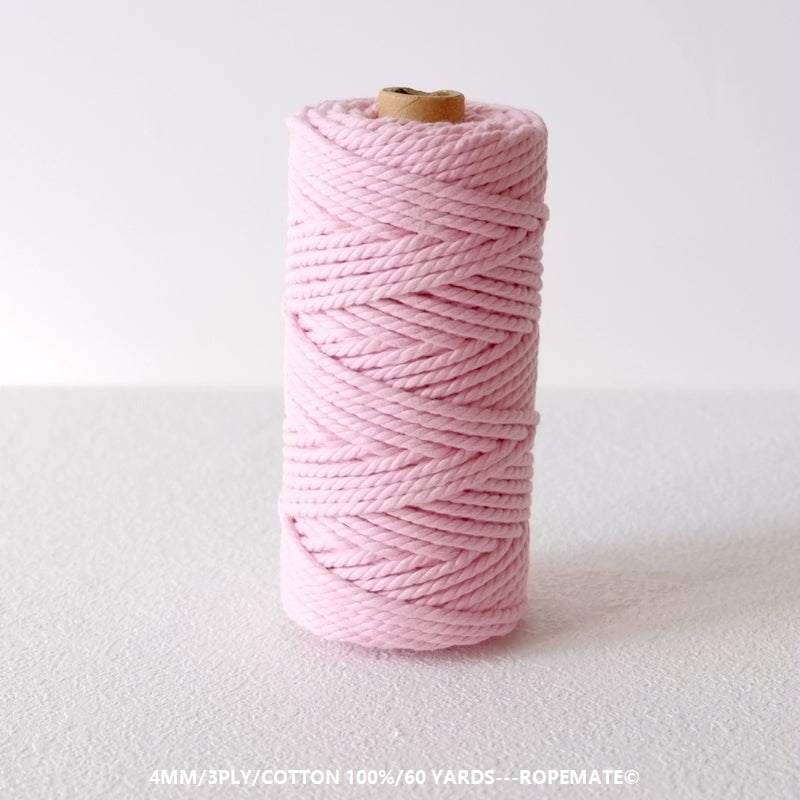 4MM MACRAME ROPE - ROSE SHADOW