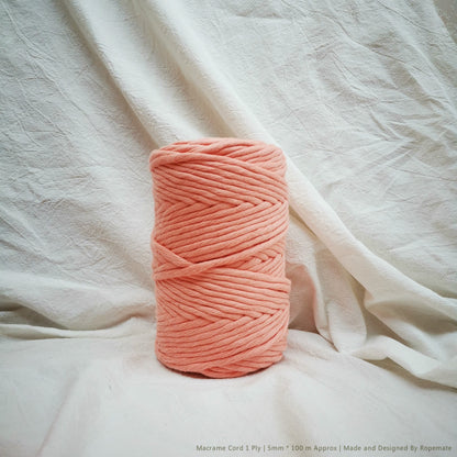 LUXE 5MM MACRAME STRING - SALMON PINK